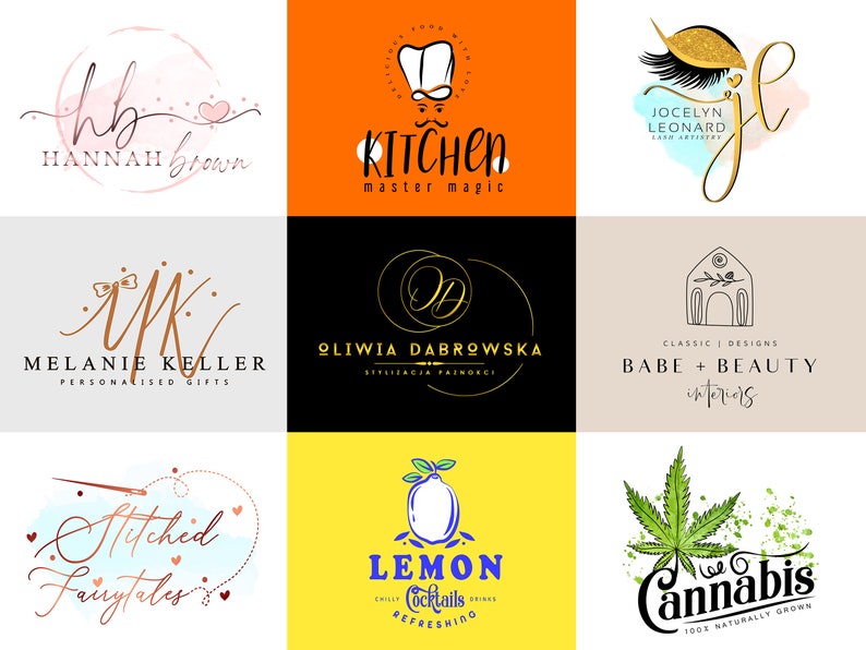 Ich werde ein individuelles Logo-Design und Branding-Kit für Unternehmen, minimalistisches Logo, Logo für Etsy-Shop, Pastell-Logo-Design für elegantes Geschäft erstellen Bild 5