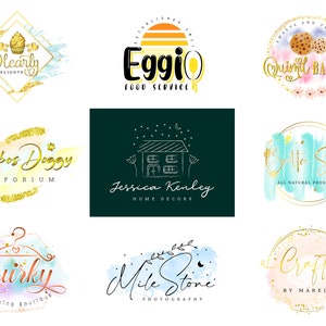 Ich werde ein individuelles Logo-Design und Branding-Kit für Unternehmen, minimalistisches Logo, Logo für Etsy-Shop, Pastell-Logo-Design für elegantes Geschäft erstellen Bild 6