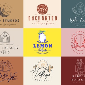Ich werde ein individuelles Logo-Design und Branding-Kit für Unternehmen, minimalistisches Logo, Logo für Etsy-Shop, Pastell-Logo-Design für elegantes Geschäft erstellen Bild 8