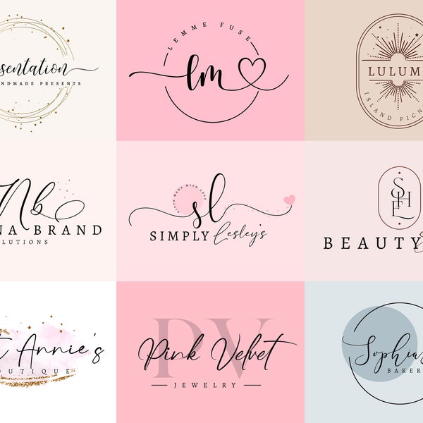 Custom logo for business, marketing kit for brand, T-shirt design, branding kit for business, photography logo