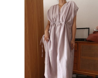Robe à cordon pour femme 100 % chanvre | Vêtements en chanvre faits à la main et durables