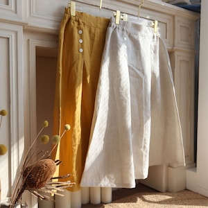 100% Hemp Skirts Womens Button Midi Skirts Hemp Clothing Eco Friendly