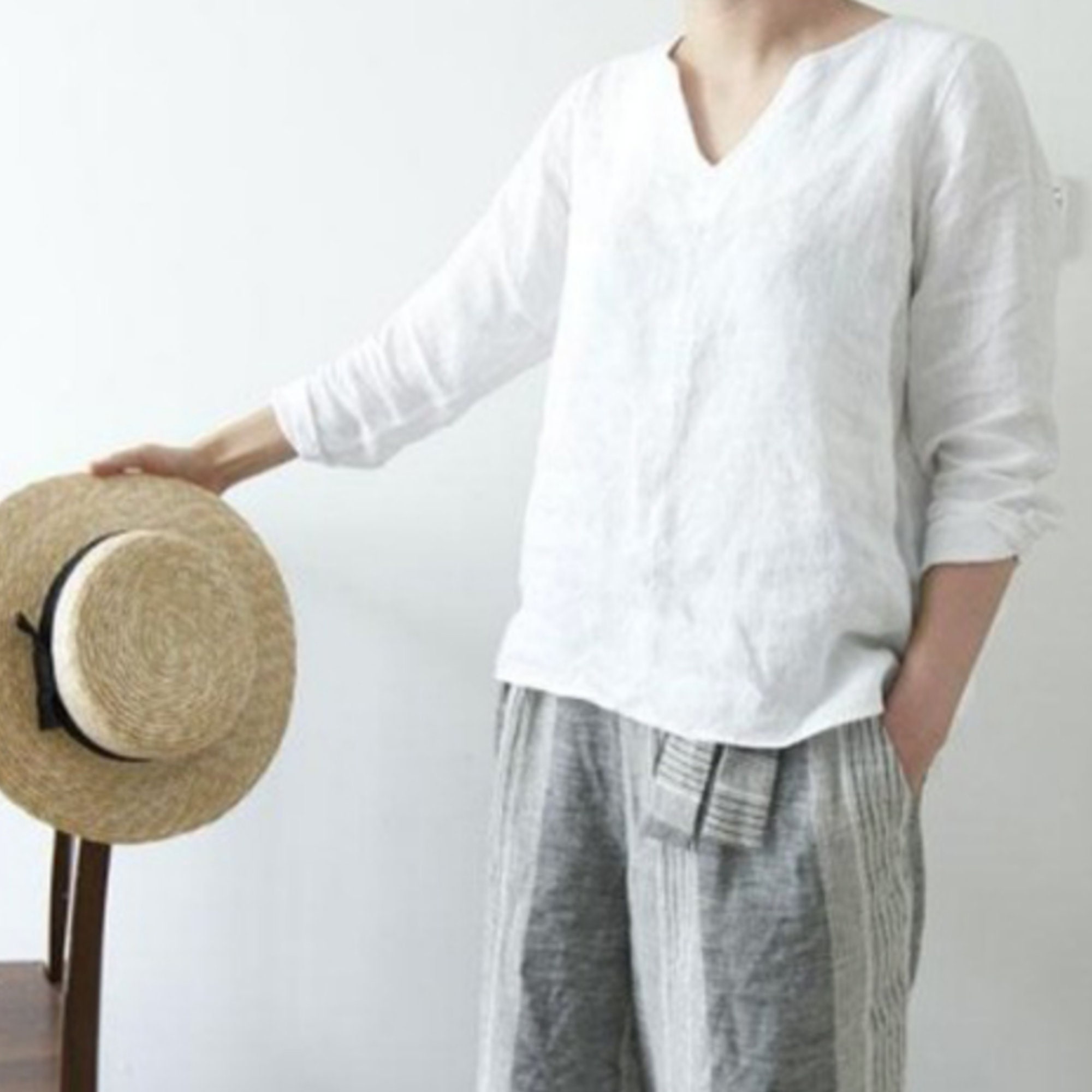 100% Hemp Shirts Unique Neckline Blouse Hemp Clothing for Womens Hemp Clothing Eco Friendly