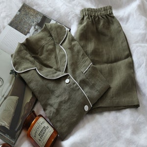 Camisas 100% cânhamo + shorts de cânhamo Conjunto de pijamas de cânhamo Pijamas orgânicos de cânhamo Roupas para casa