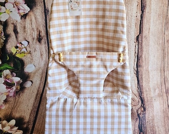Housse simple pour hamac Babybjorn, grand vichy (Ne remplace pas l'original)