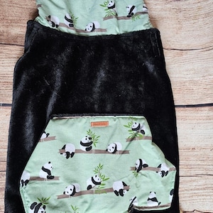 Capa de transporte preta, estampa Pandas de bambu, universal para qualquer mochila de transporte de bebê