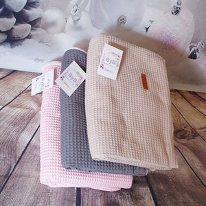 Manta de inverno para bebê, Waffle - Lã polar creme - 2 tamanhos