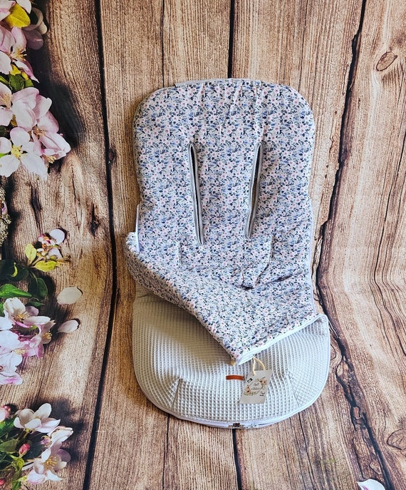Stroller Bag Footmuff Stroller Footmuff Spring summer Gray Joy Flower Print Silver Gray Waffle Etsy