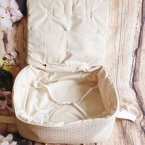 Maternity baby suitcase for XL hospital, maternity suitcase. Large Quilted Maternity Bag, Waffle Piqué image 6