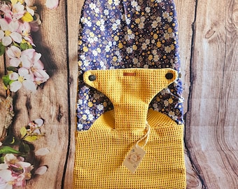 Cover for Babybjorn Waffle mustard hammock / Daisy Flowers (it is placed over the original, it does not replace it)