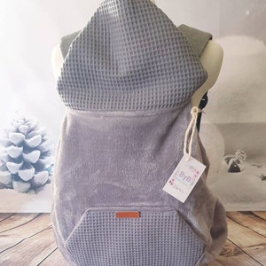 Universal GRAY carrying cover for any baby carrier backpack image 1