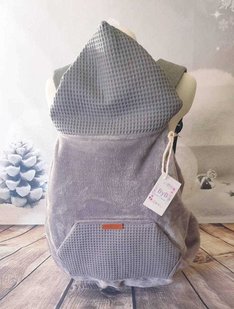 Universal GRAY carrying cover for any baby carrier backpack image 1