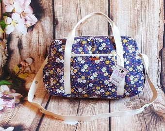 Maxi Universele Kinderwagen Tas, Lichte Kinderwagen Bloemen Liberty London Blue