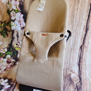 Capa simples para o assento de balanço Babybjorn Waffle (cabe sobre o original, não o substitui) Waffle camel #13