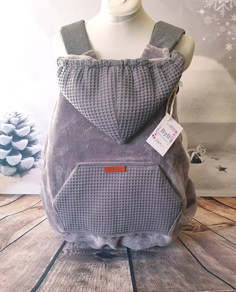 Universal GRAY carrying cover for any baby carrier backpack image 5