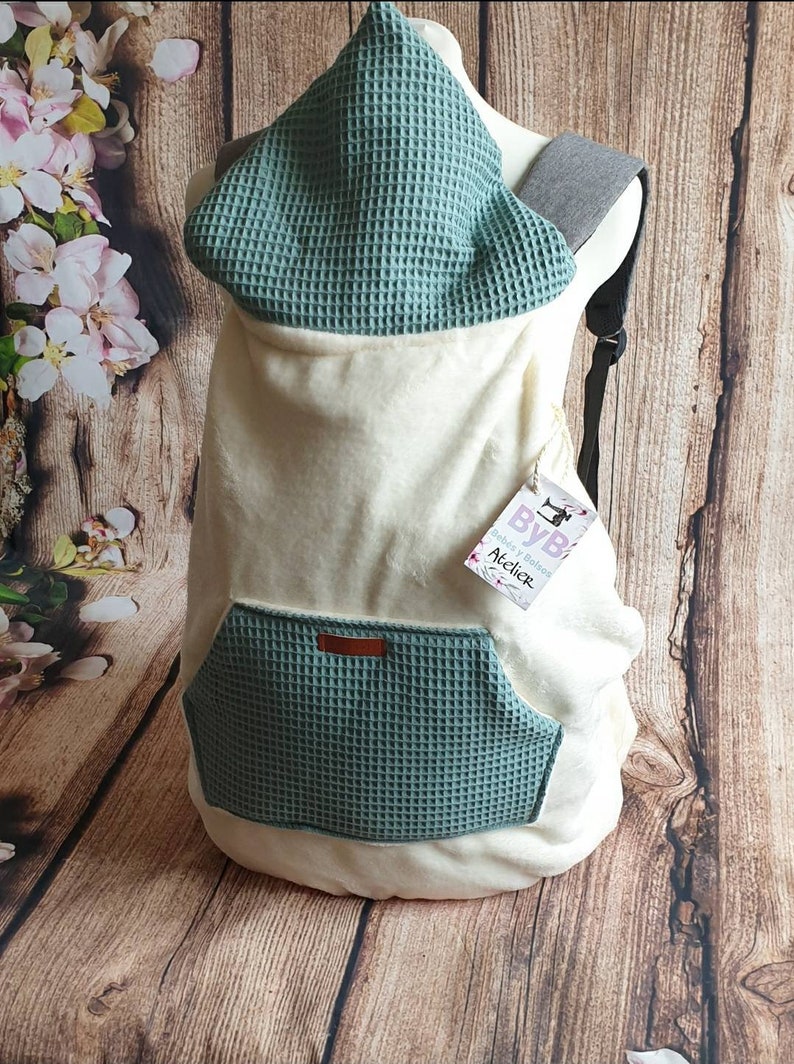 Housse de portage CREAM, universelle pour tout porte-bébé, avec housse imperméable en option image 3