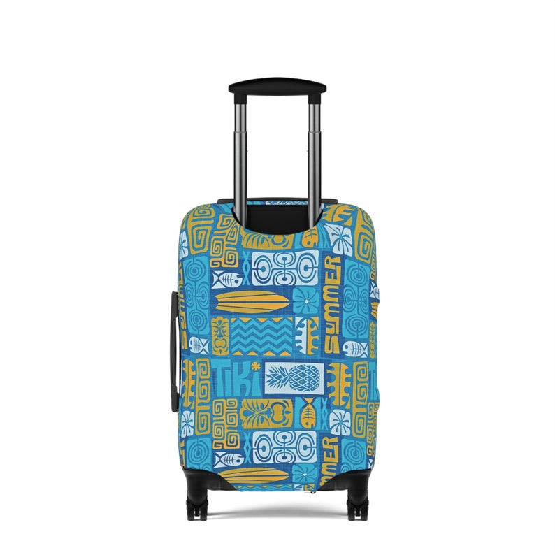 Tiki Print Pattern Luggage Cover Protector