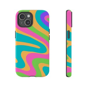 Apple iPhone Retro Tough Phone Cases, 60s Psychedelic iPhone Case, Groovy Design for Your Phone