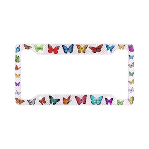 Butterfly License Plate Frame, Butterfly Car Decor, Gift for Nature Lovers, Car Accessories for Women, Eco-Friendly Car Accessory