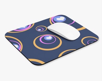 Abstract Mousepad, Laptop Mousepad, Retro Computer Pad, Midcentury Modern Desk Accessories, MCM Office, Home Decor, Home Office Gift