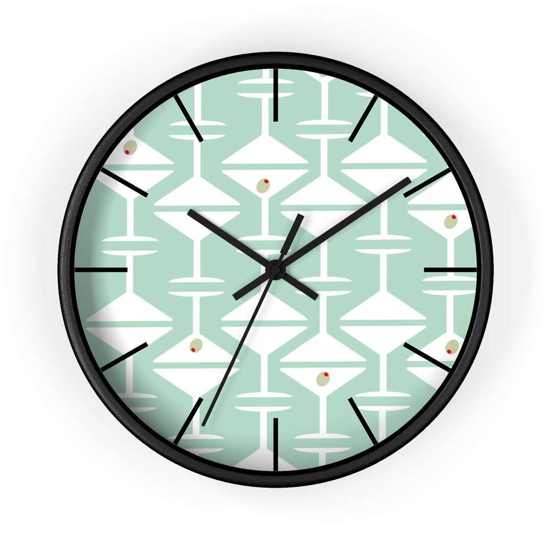 Martinis and Olive Happy Hour Kitchen or Home Bar Clock Etsy