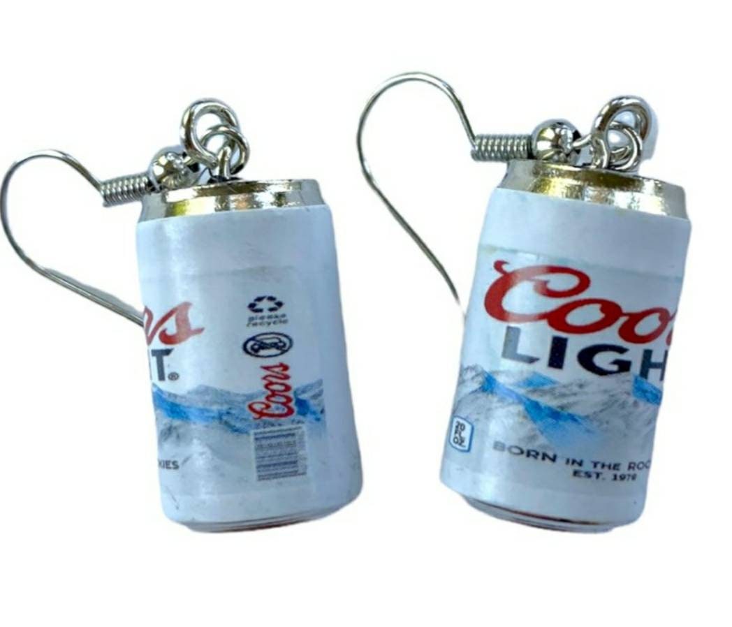 Beer Can Earrings, Alcohol Earrings, Beer Lover Earrings, Bud Light