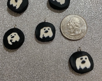 Sale now! Halloween Charms Cute Ghost Charms! Clay Charms