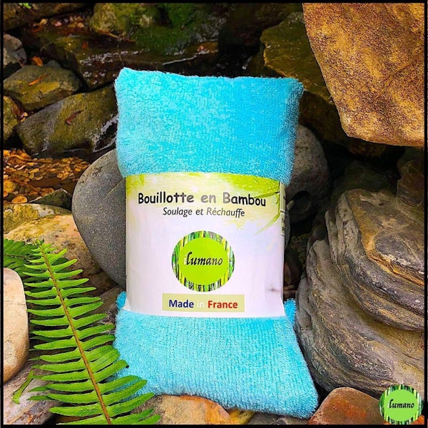 Bouillotte sèche en Bambou Bleu