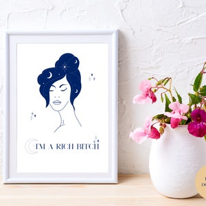I&#39;m Rich Affirmation Poster / Digital Print, Digital Download, Affirmation Print, Motivational Print