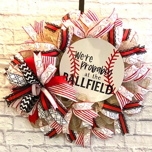 Baseball Wreath for Front Door, Baseball Wreath for Porch, Baseball Hime Decoration, Baseball Door Hanger, Baseball Porch Decoration