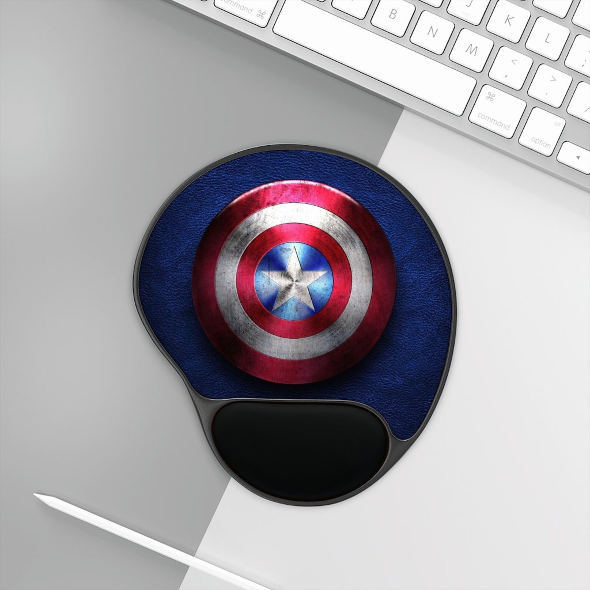 Superhero Shield Mousepad With Wrist Rest