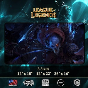 Rengar League of Legends Desk Mat, Gaming Desk Mat, XXL Mouse Pad, Gaming Keyboard Mat Pad, Custom Desk Pad, Anime Gamer Gift For Him