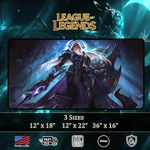 Leona League of Legends Desk Mat, Gaming Desk Mat, XXL Mouse Pad, Gaming Keyboard Mat Pad, Custom Desk Pad, Anime Gamer Gift For Him