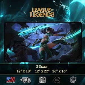 Akali League of Legends Desk Mat, Gaming Desk Mat, XXL Mouse Pad, Gaming Keyboard Mat Pad, Custom Desk Pad, Anime Gamer Gift For Him