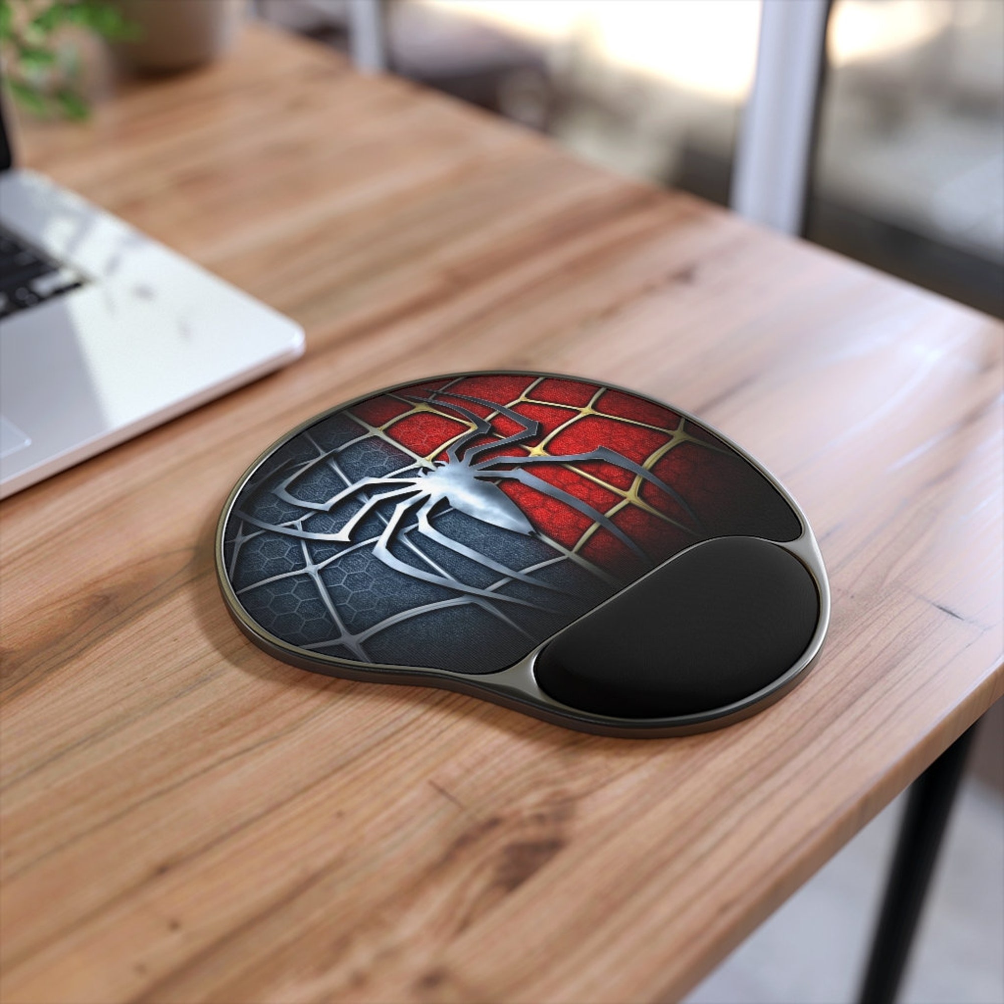 Discover Superhero Spider Mousepad With Wrist Rest