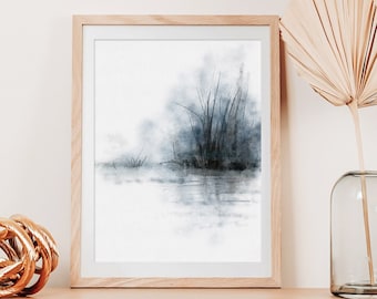 Abstract Landscape Wall Art Print, Neutral Bedroom Wall Art, Downloadable Neutral Wall Art,  Modern Wall Art Print, Living Room Print