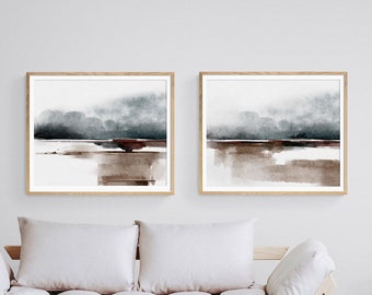 Abstract Landscape Art Print Set: Neutral Modern Wall Decor (Digital Download)