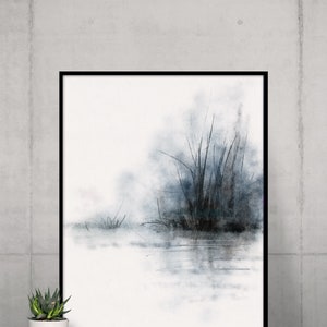 Abstract Landscape Wall Art Print, Neutral Bedroom Wall Art, Downloadable Neutral Wall Art, Modern Wall Art Print, Living Room Print image 3