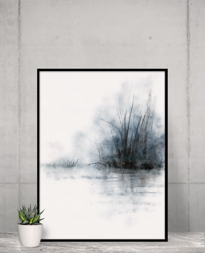 Abstract Landscape Wall Art Print, Neutral Bedroom Wall Art, Downloadable Neutral Wall Art, Modern Wall Art Print, Living Room Print image 3