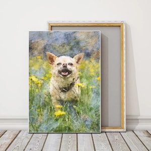 Custom Pet Portrait From Photo, Dog Painting, Pet Loss Gifts, Personalised Gift For Pet Owner