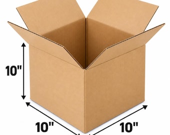 Caixas de papelão ondulado de 25,4 cm x 25,4 cm x 25,4 cm (pacote com 10) - Caixas de envio para pequenas empresas.