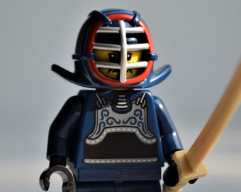 Kendo Fighter - genuine LEGO® minifigure // Japanese swordsman martial artist bogu authentic buildable y