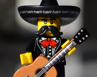 Mariachi - genuine LEGO® minifigure / with guitar / musician music player performer singer Mexico Mexican group folk ranchera bass vihuela y