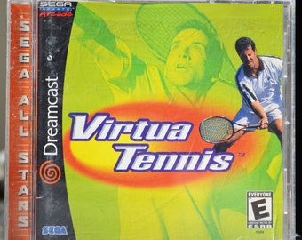 Virtua Tennis - complete disc, case & manual - original game for Sega Dreamcast - NTSC region - great condition / CIB power smash with and