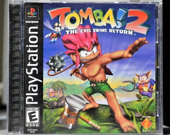 Tomba! 2: The Evil Swine Return - original disc / game for PSX / PS1 - NTSC region - great condition // complete with case and manual