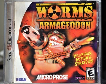 Worms Armageddon - working disc / game for Sega Dreamcast - NTSC region - great condition* // complete with case and manual