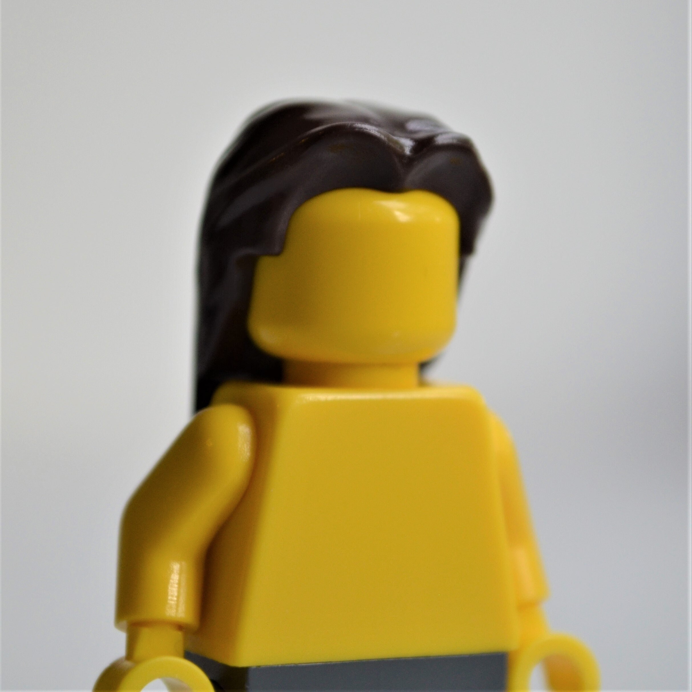 Hair Dark Brown Long Straight Slicked Back for Miniature - Etsy Denmark