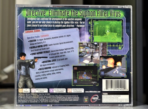 Syphon Filter Original Disc / Game for PSX / PS1 NTSC 