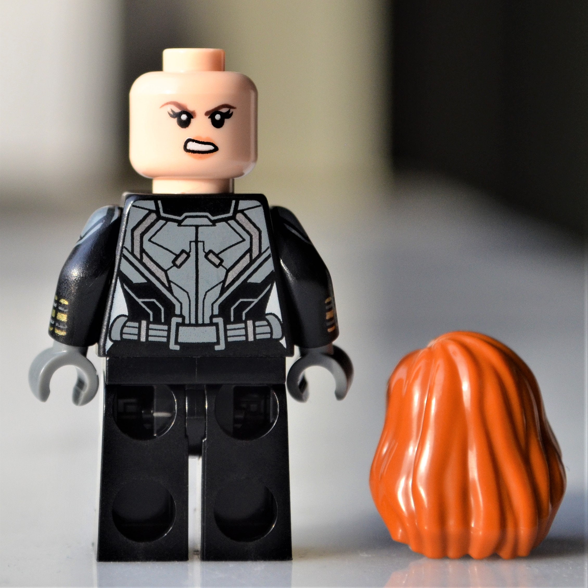 Black Widow Genuine LEGO Minifigure 2020 Design With Jumpsuit and Dark Orange Hair Avengers the Natasha Romanova Romanoff Scarlet Etsy