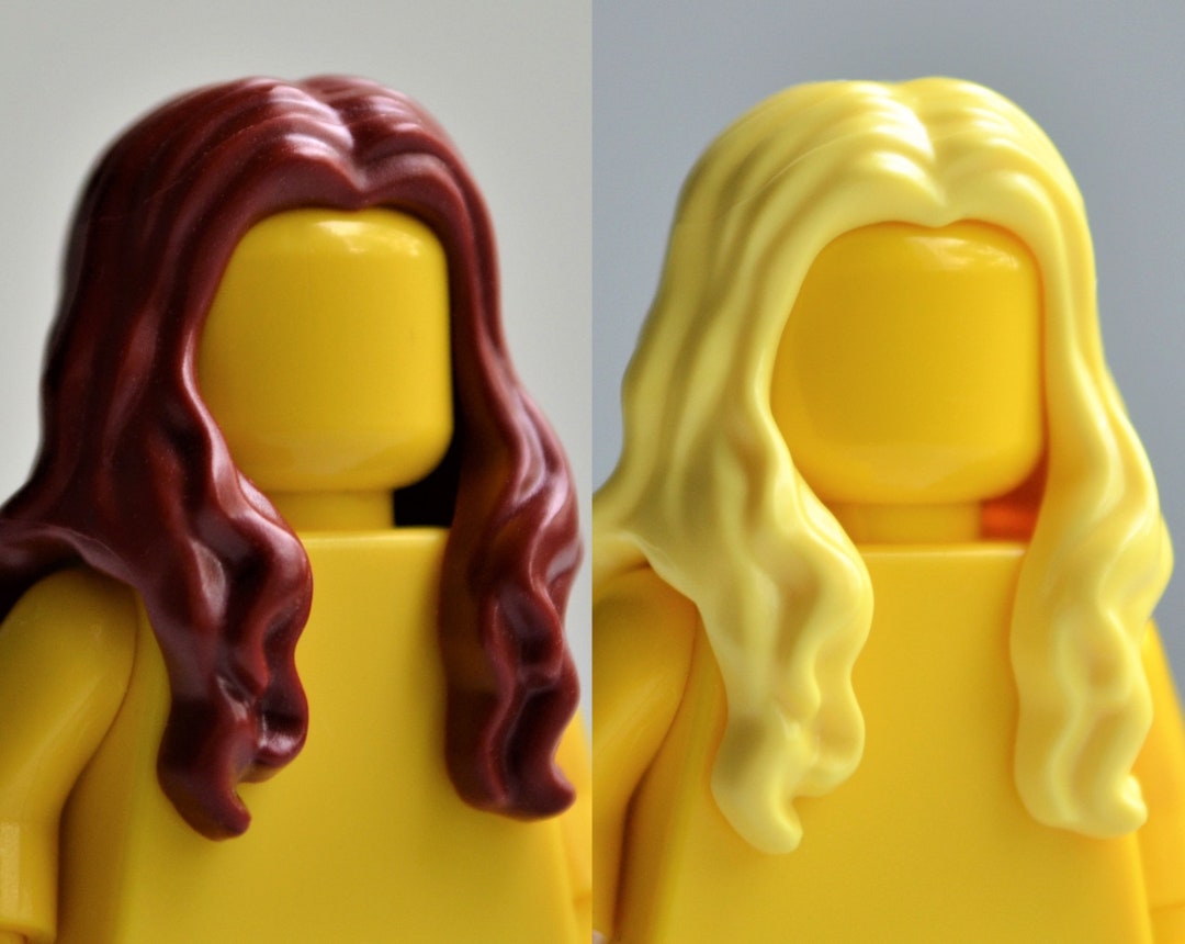 Long Wavy Hair 5 Color Options Parted in Middle Hanging Over Shoulders